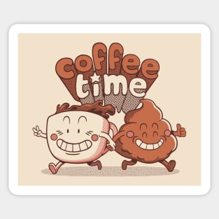 Best Friends Coffee Bathroom Break by Tobe Fonseca Sticker